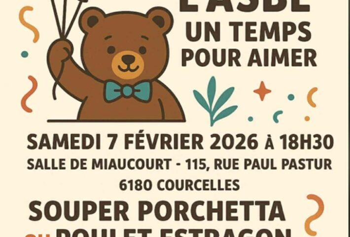 Souper des 10 ans de l&rsquo;ASBL « UN TEMPS POUR AIMER »