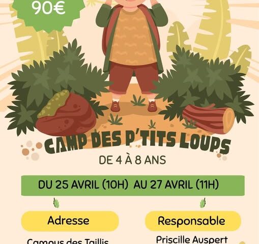 Camp des P’tits Loups – Une aventure inoubliable pour les 4-8 ans !