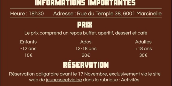 Souper JV – Jeunesse & Vie